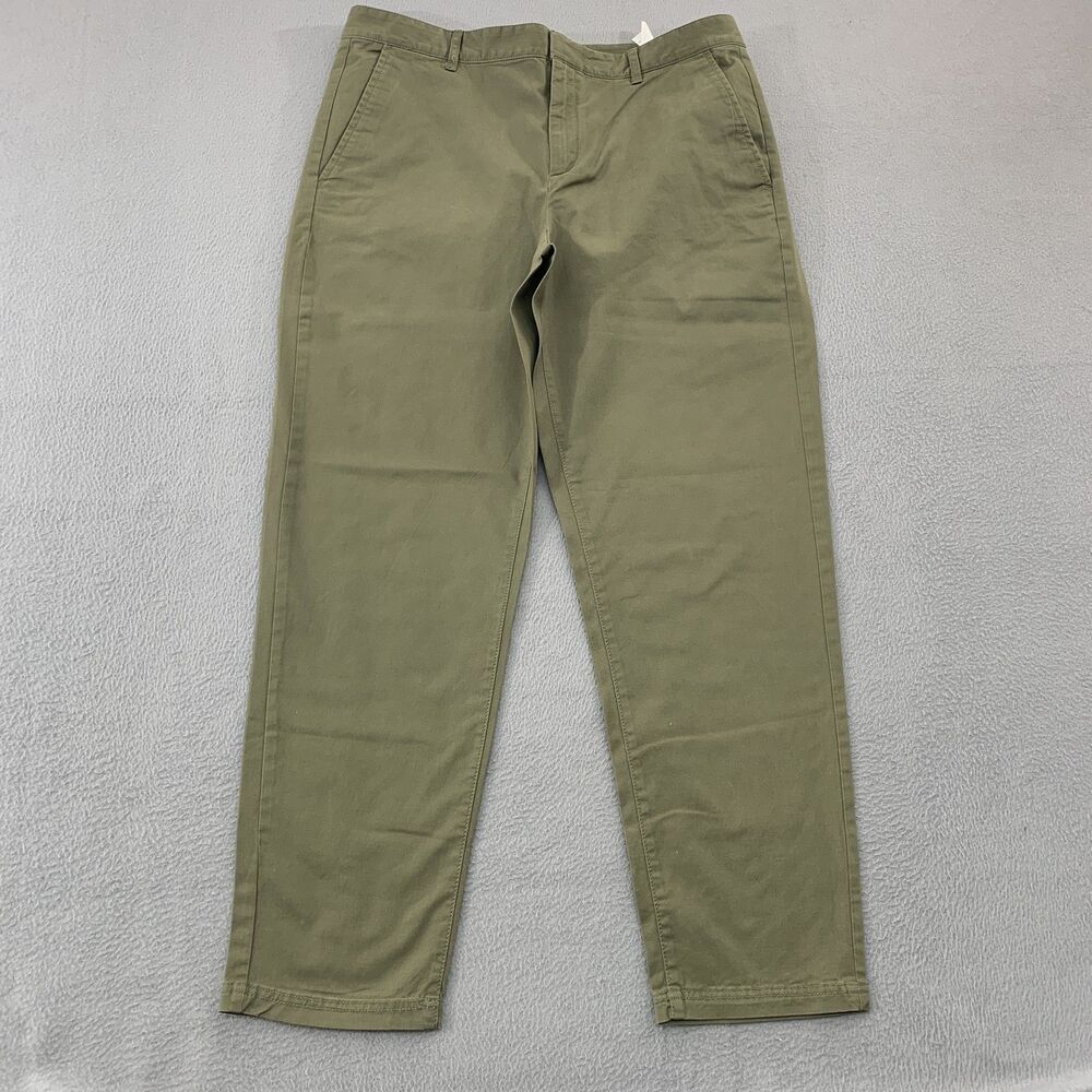 Banana Republic Chino Pants Womens 8 Olive Green Tapered Twill Stretch Ankle